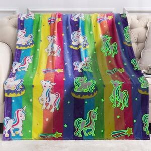 Glow-In-The-Dark Unicorn Blanket